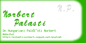 norbert palasti business card